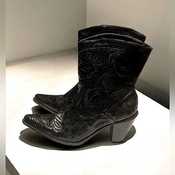 Helen’s Heart Women’s Black Sequin Bling Western Cowgirl Ankle Boot Size 7. - Picture 4 of 6